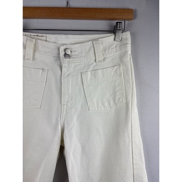Levis Junior White Straight-Leg Jeans Size 7 M 100% Cotton - Picture 3 of 6